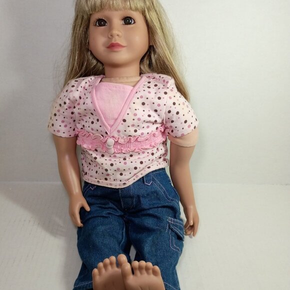My Twinn Other - Vintage My Twinn Doll 23" Realistic Blonde Hair Brown Eyes Posable With Outfit